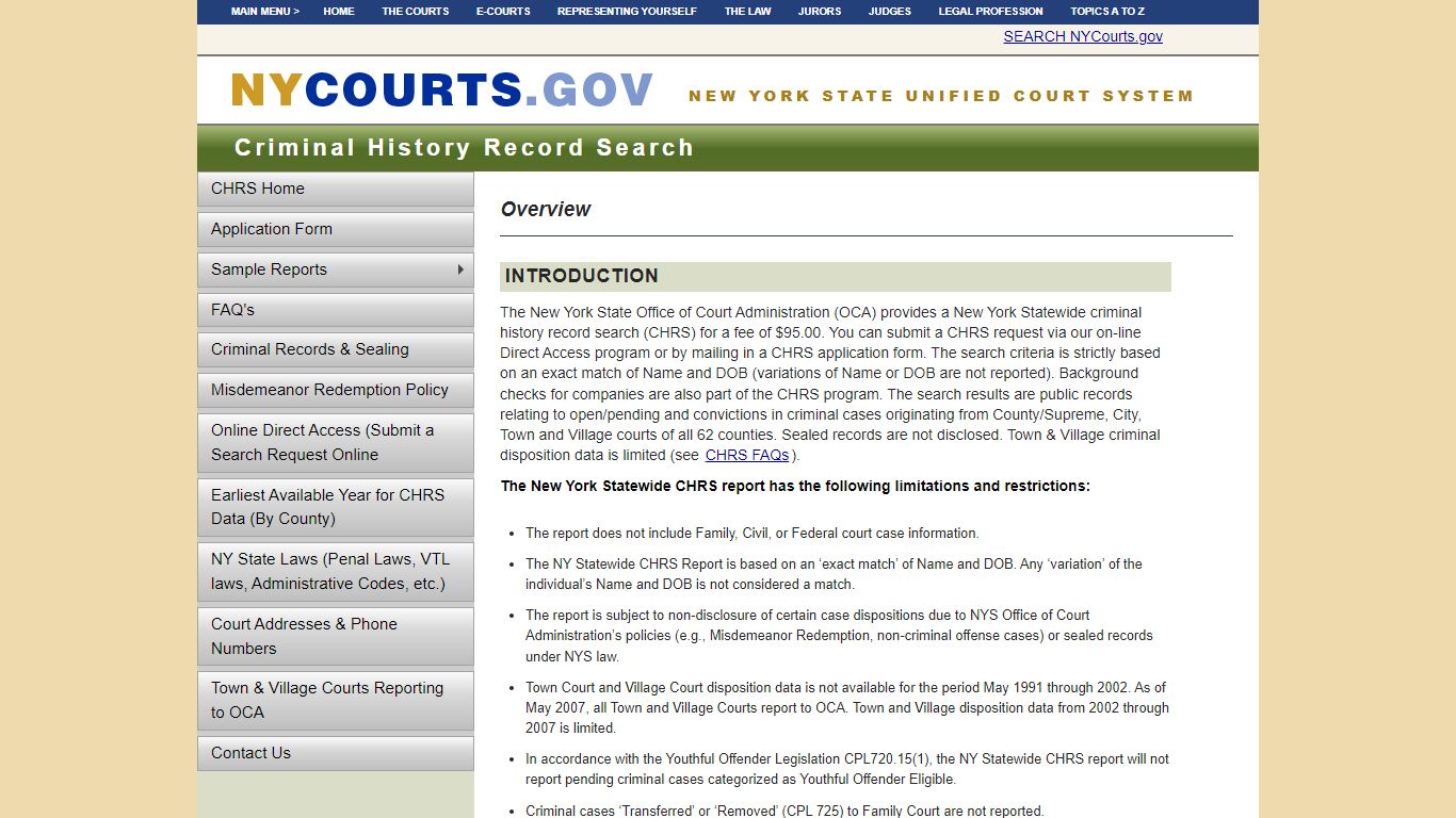 Home - CHRS | NYCOURTS.GOV